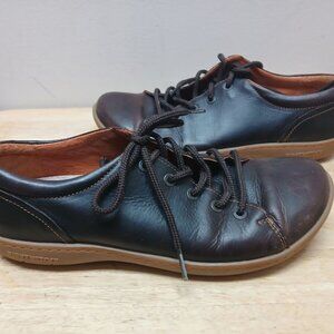 BIRKENSTOCK Women’s Islay Oxfords Brown Leather Rubber Sole EU Size 42 US 11.5
